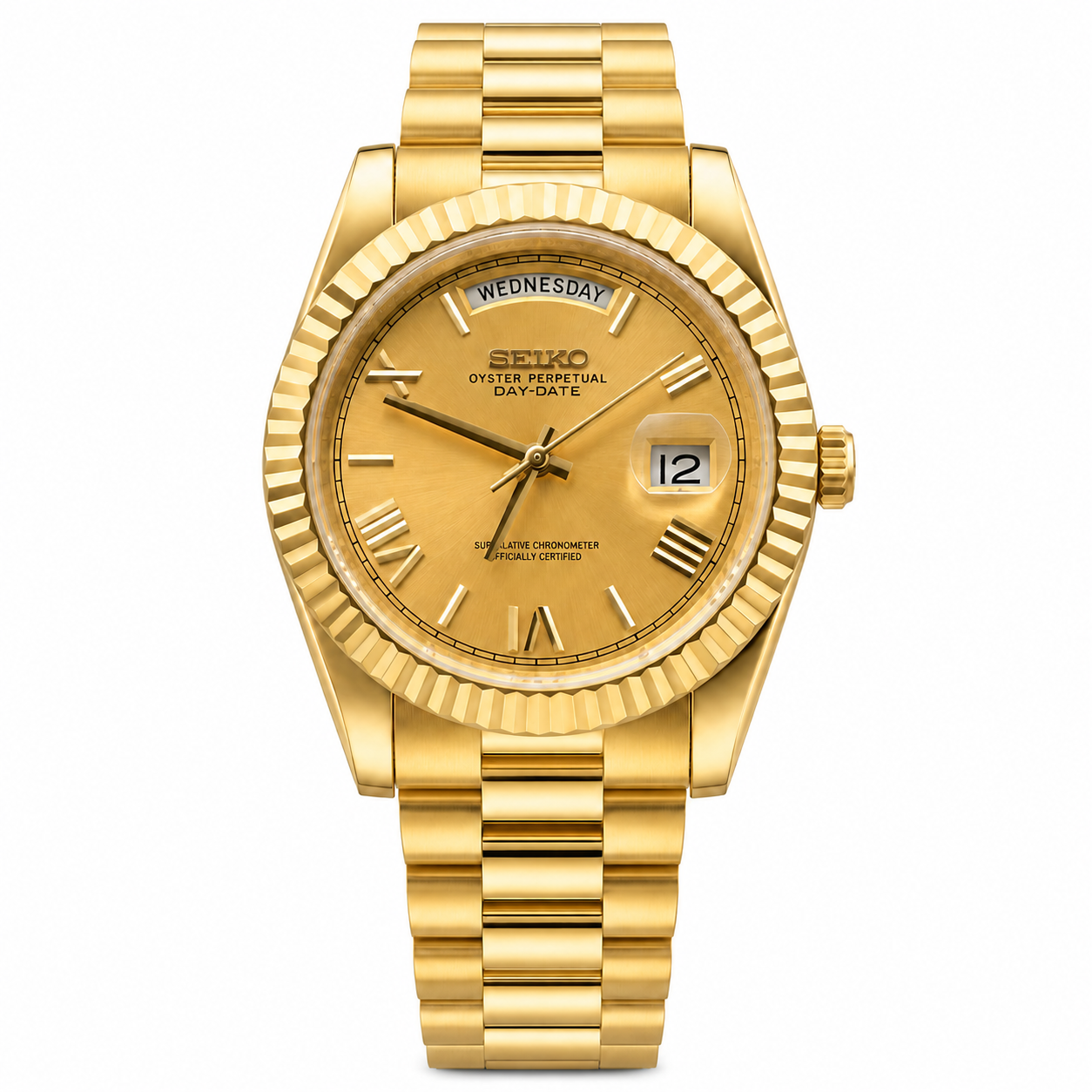 Montre mod style Daydate President Gold — collection Daydate Velar Mods