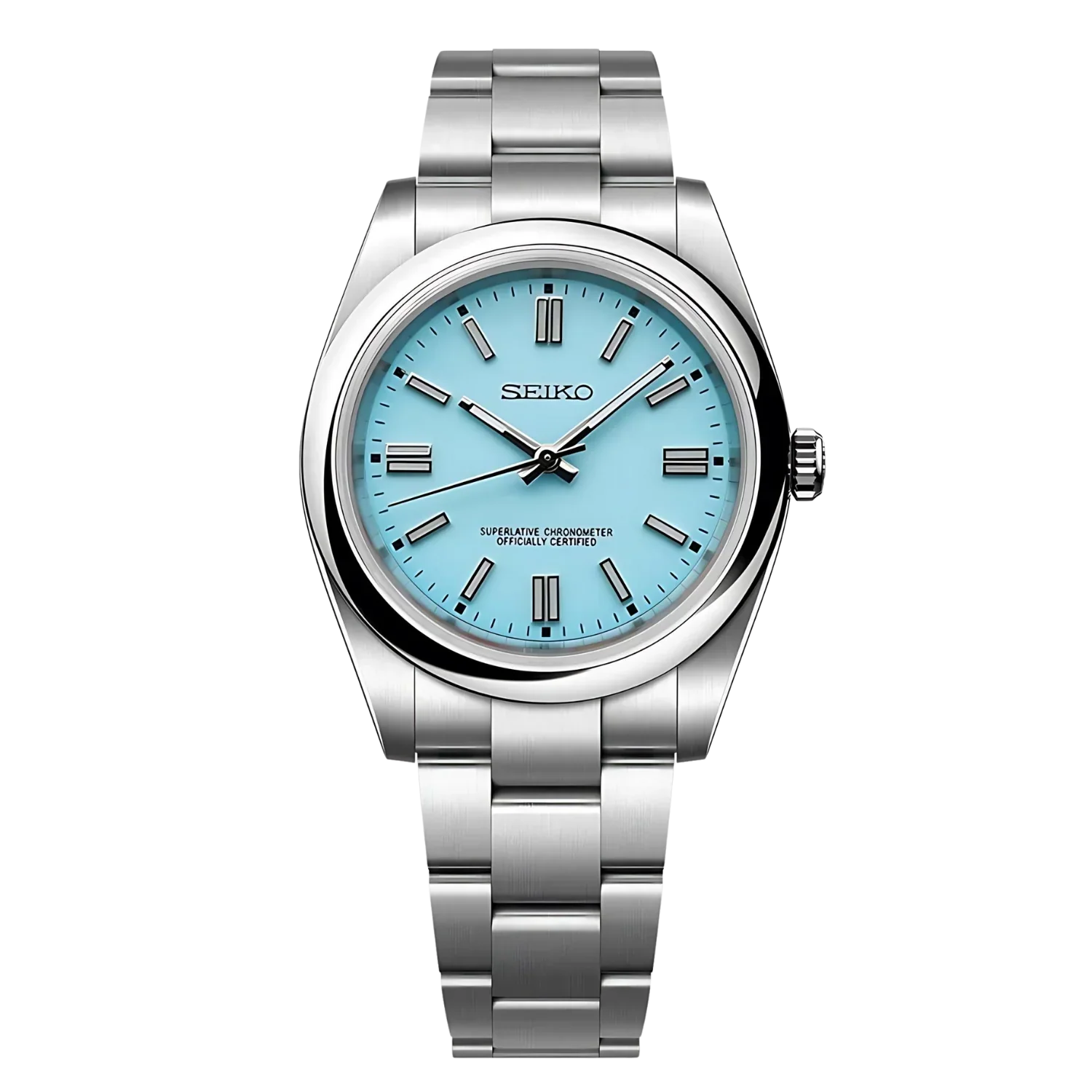 Montre mod style Oyster Perpetual cadran Ice Blue — collection Oyster Perpetual Velar Mods
