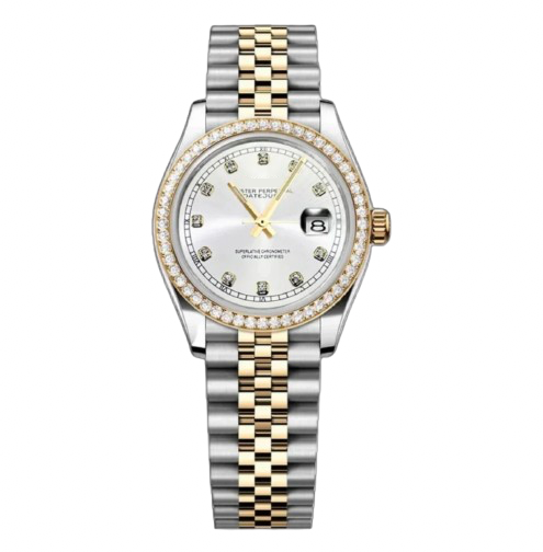 Ladies Datejust | Two-Tone Diamond Bezel Mod Watch