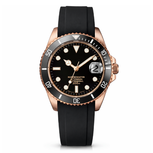 Ladies Submariner | Rose & Black Mod Watch