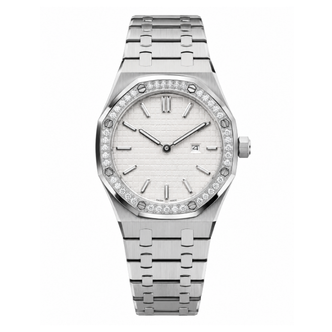 Ladies Royal Oak | White & Diamond Mod Watch