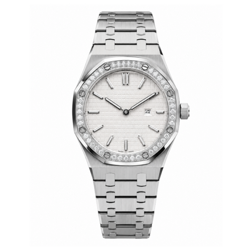 Ladies Royal Oak | White & Diamond Mod Watch