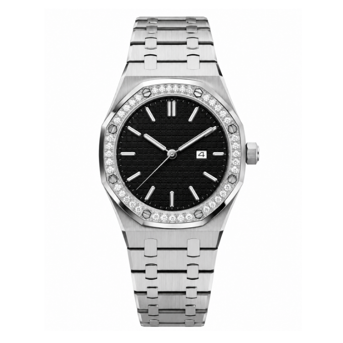 Ladies Royal Oak | Black & Diamond Mod Watch