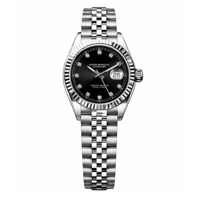 Ladies Datejust | Black Mod Watch
