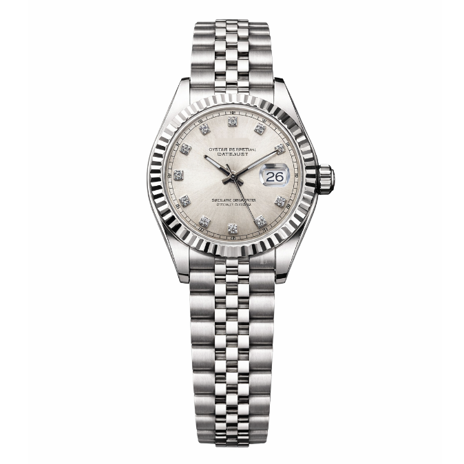 Ladies Datejust | Cream White Mod Watch