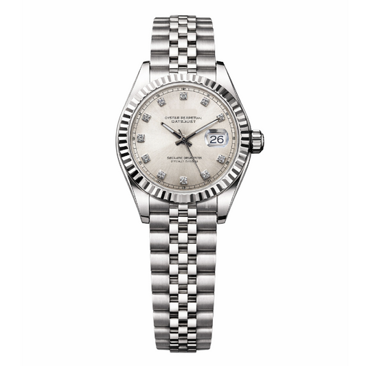 Ladies Datejust | Cream White Mod Watch