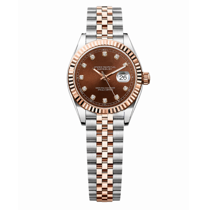 Ladies Datejust | Two-Tone Rose Chocolate Mod Watch