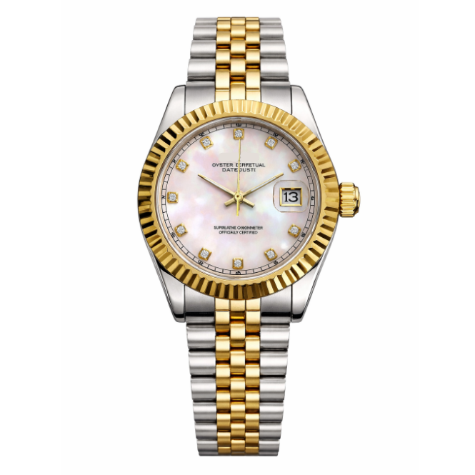 Ladies Datejust | Two-Tone Mother of Pearl Mod Watch