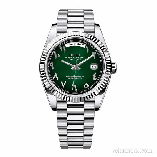 Daydate Green Arabic Dial — montre mod Velar Mods