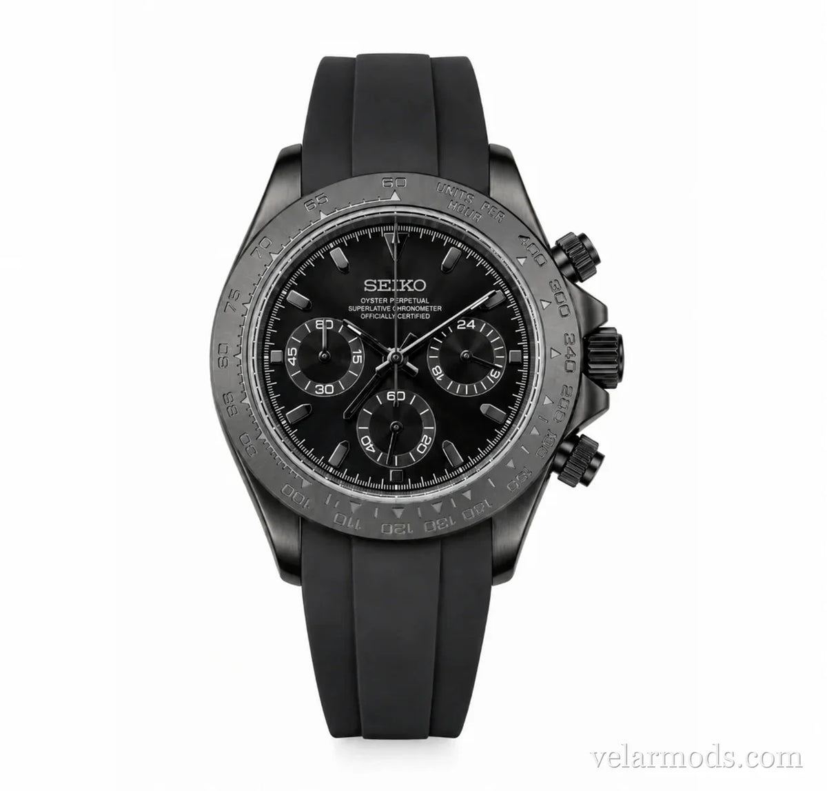 Daytona Triple Black Oysterfex — montre mod Velar Mods