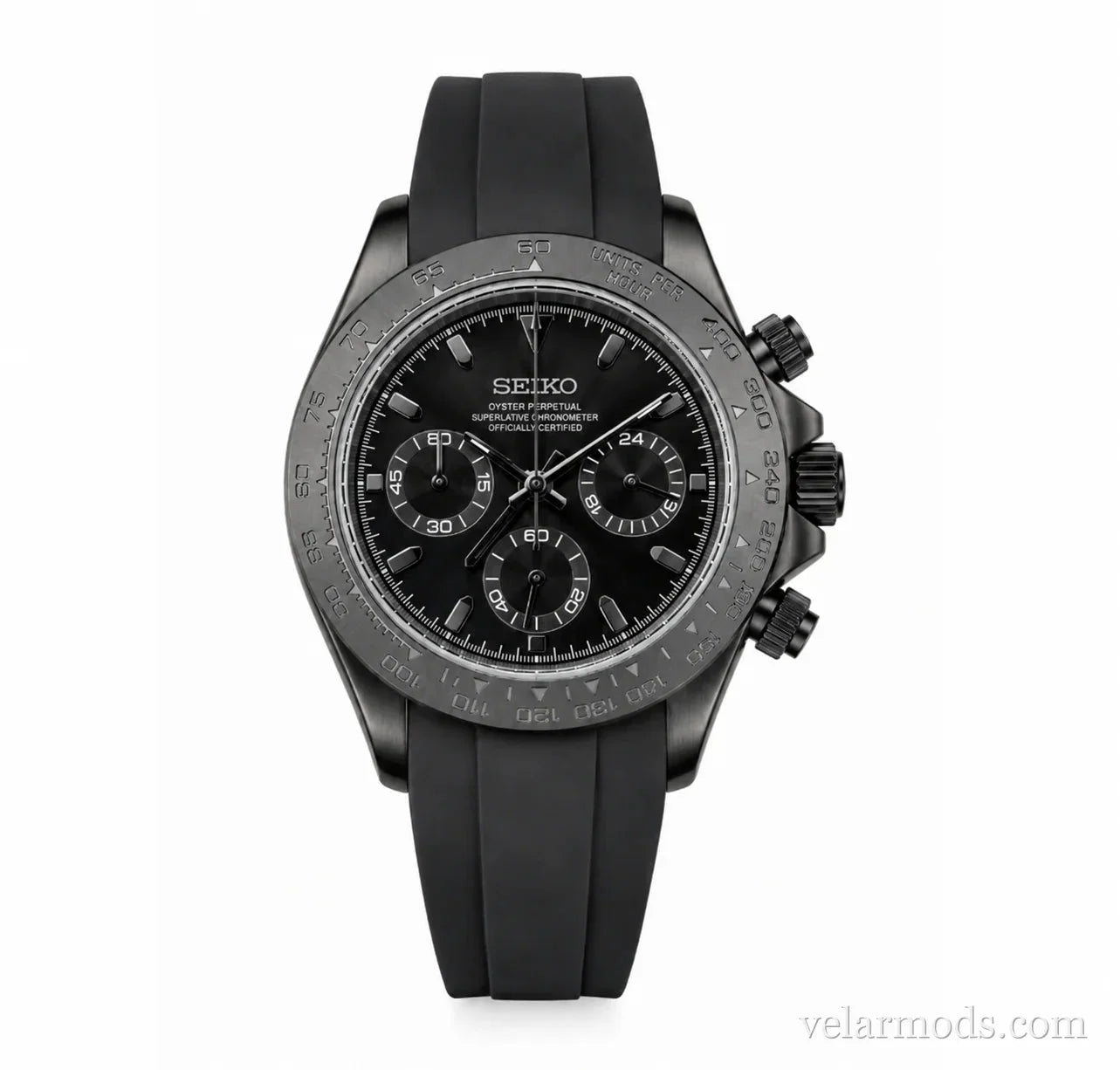 Daytona Triple Black Oysterfex — montre mod Velar Mods