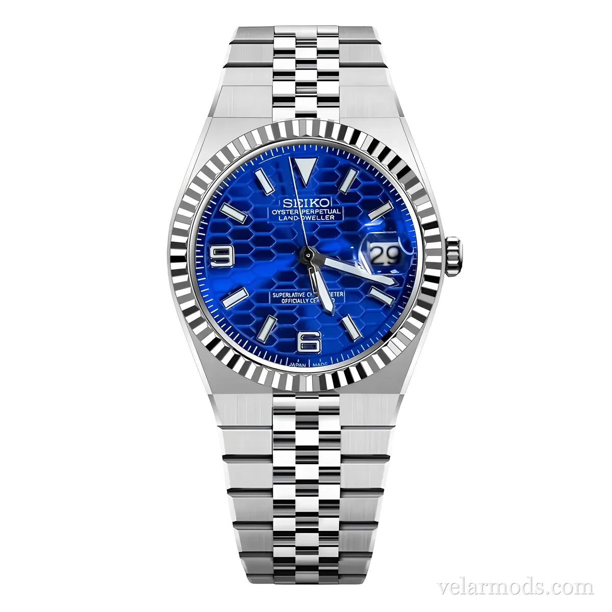 Land Dweller Blue Dial — montre mod Velar Mods