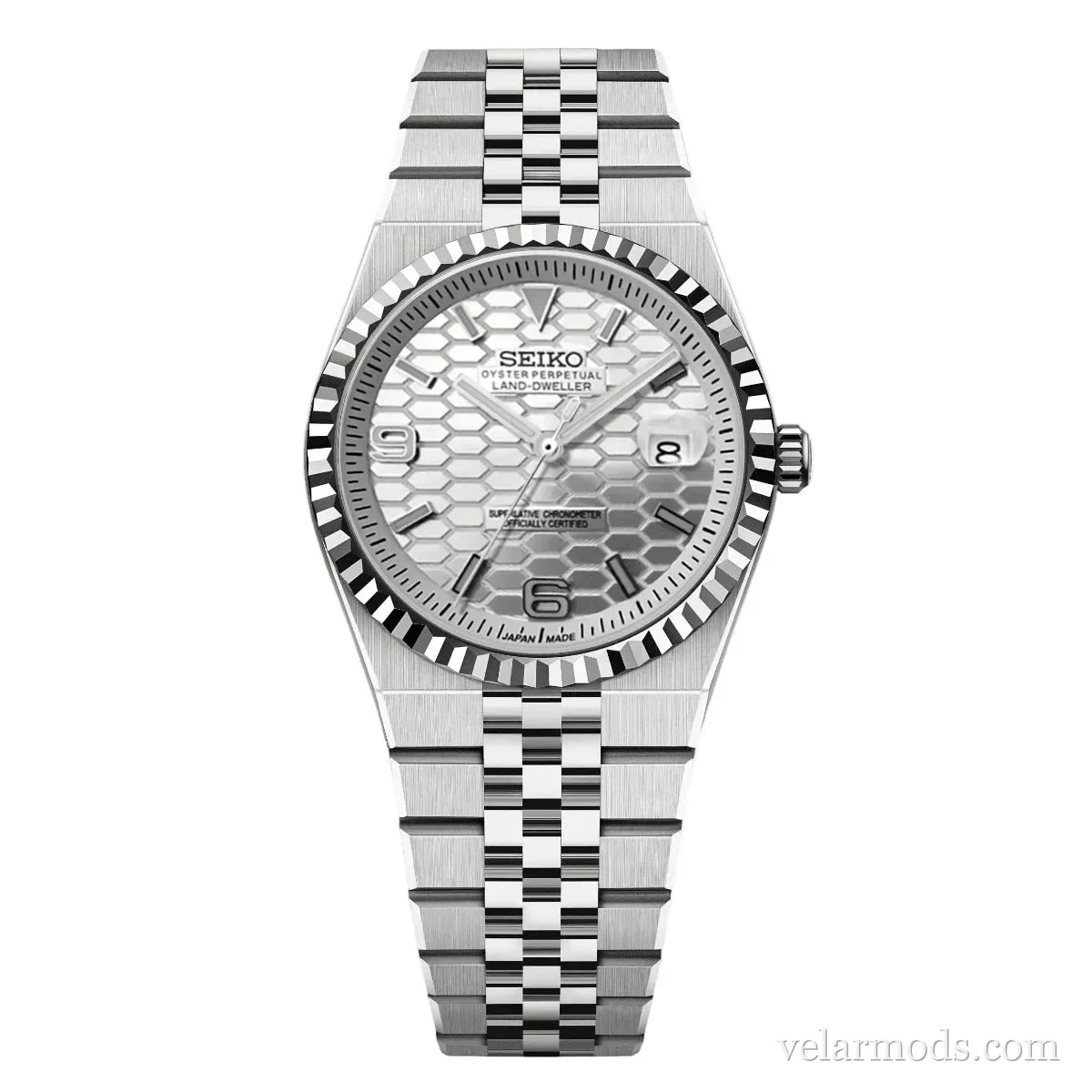 Land Dweller White Dial — montre mod Velar Mods