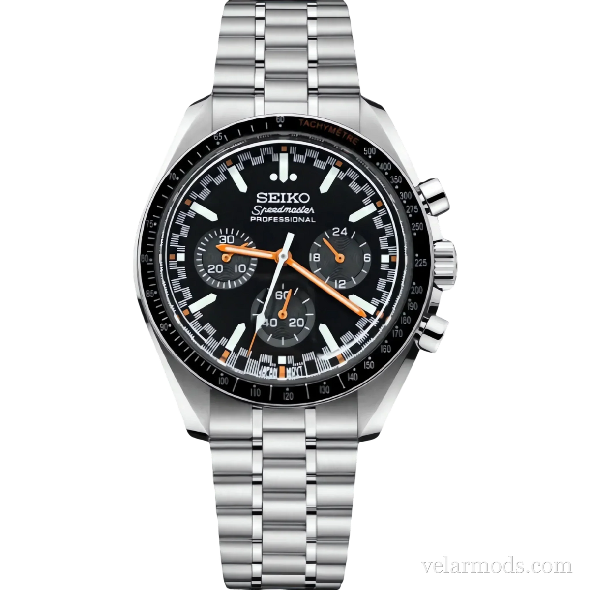 Speedmaster Black Orange — montre mod Velar Mods