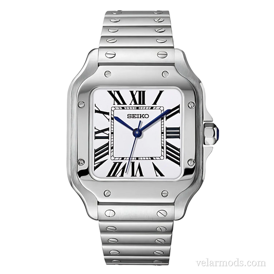 Santos White Dial — montre mod Velar Mods