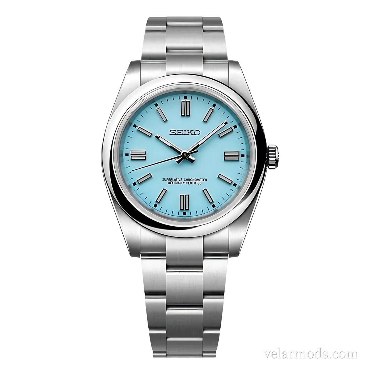 Oyster Perpetual Ice Blue — montre mod Velar Mods