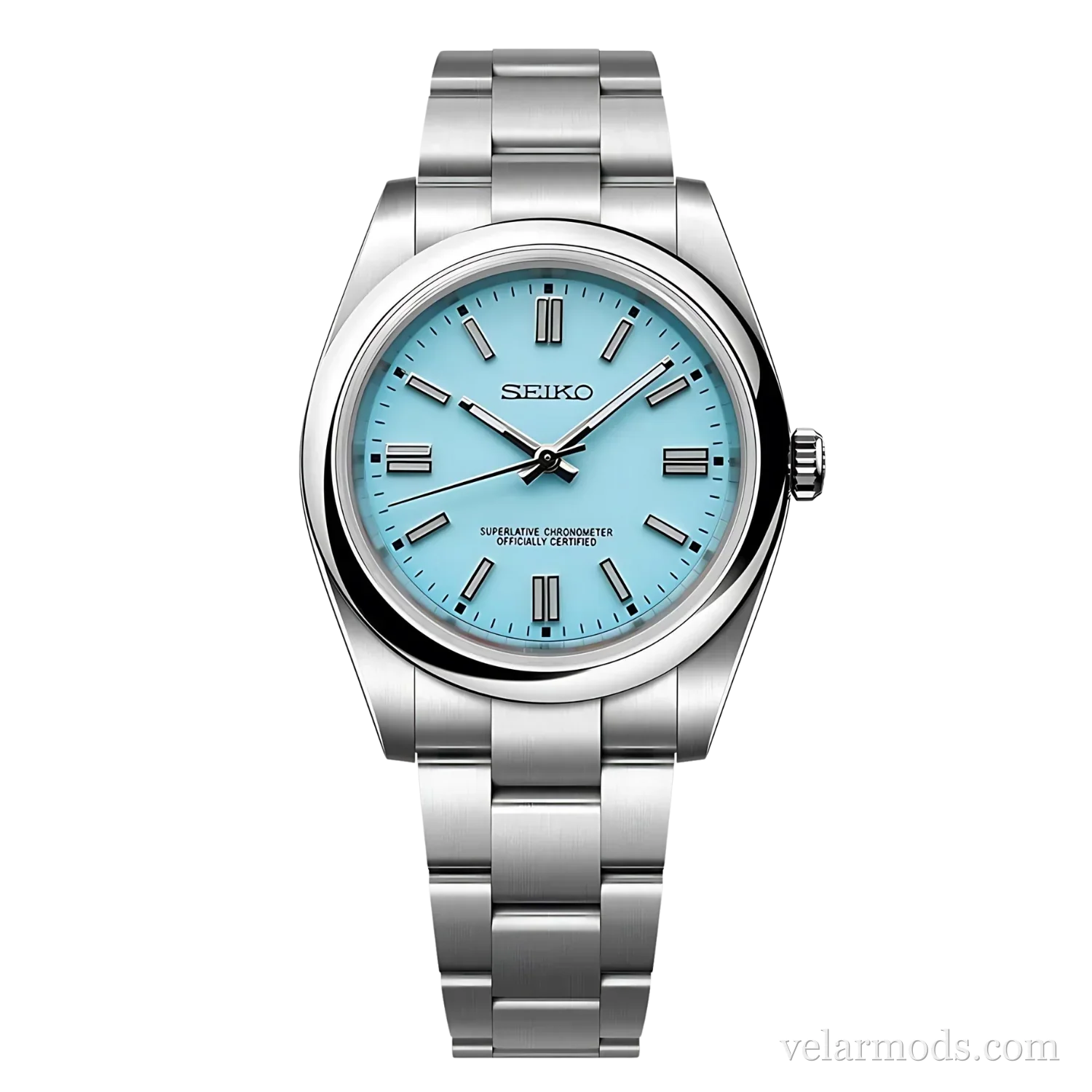 Oyster Perpetual Ice Blue — montre mod Velar Mods