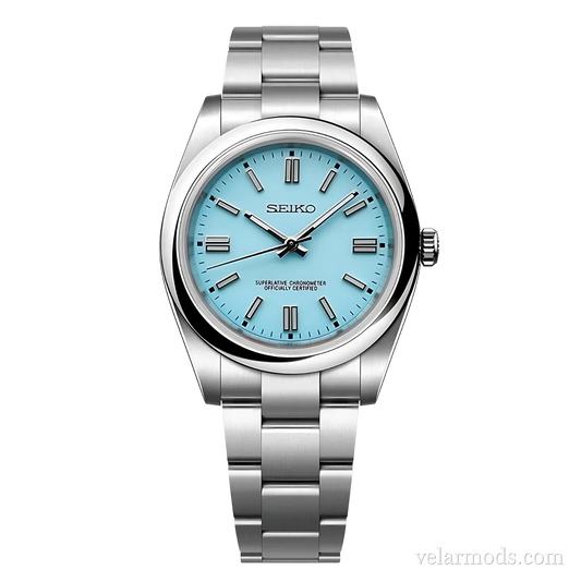 Oyster Perpetual Ice Blue — montre mod Velar Mods