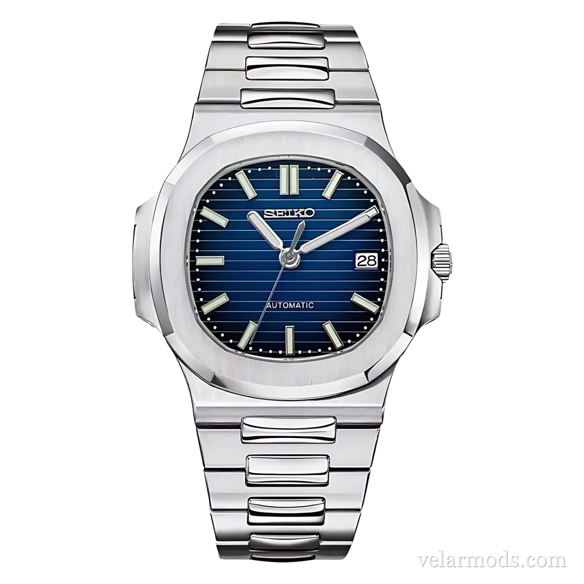 Nautilus Blue — montre mod Velar Mods