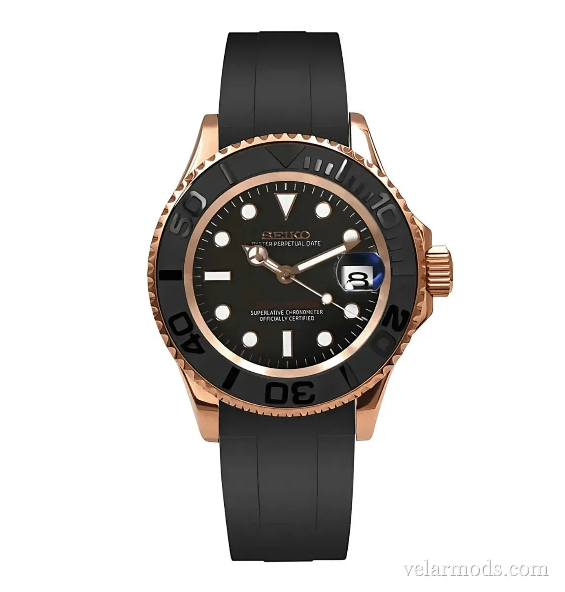Yacht-Master Rose Gold Oyster Flex — montre mod Velar Mods