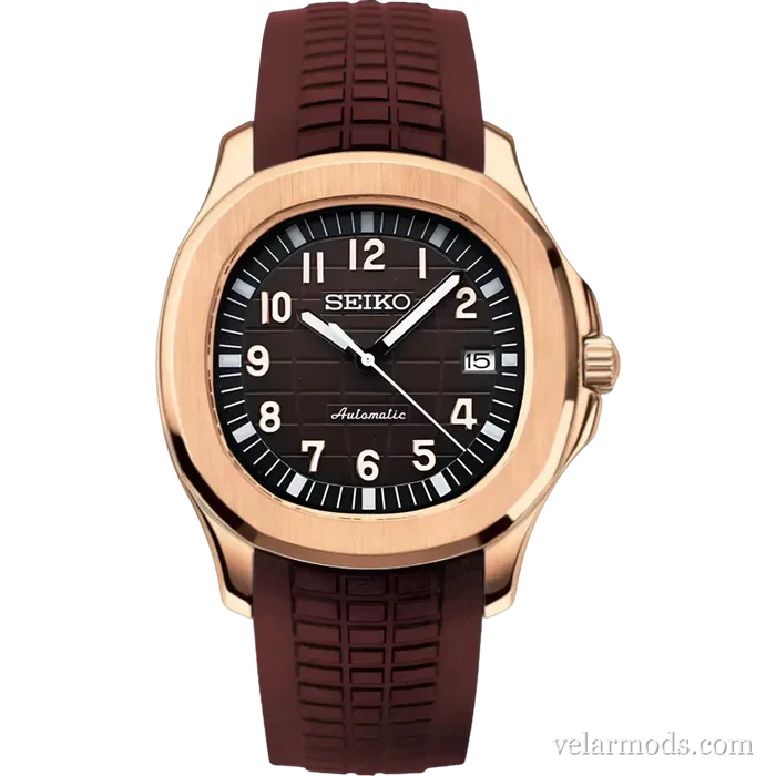 Aquanaut Marron Or Rose — montre mod Velar Mods