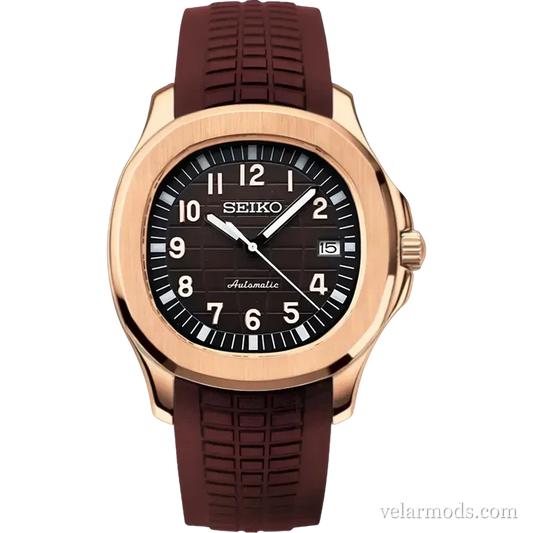 Aquanaut Marron Or Rose — montre mod Velar Mods