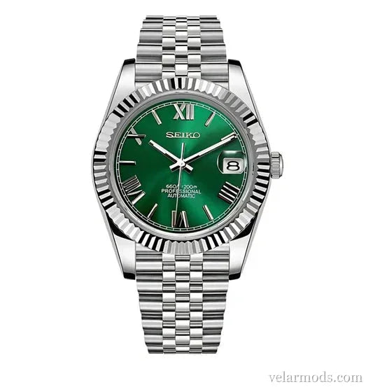 Datejust Green Roman Dial — montre mod Velar Mods
