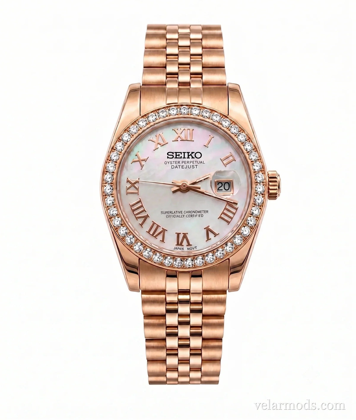 Datejust Mother Of Pearl Rose Gold — montre mod Velar Mods