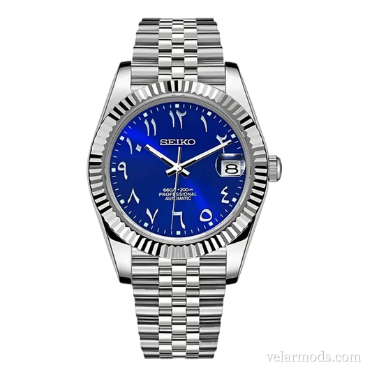Datejust Blue Arabic Dial — montre mod Velar Mods
