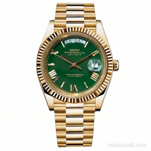 Daydate President Gold Green — montre mod Velar Mods