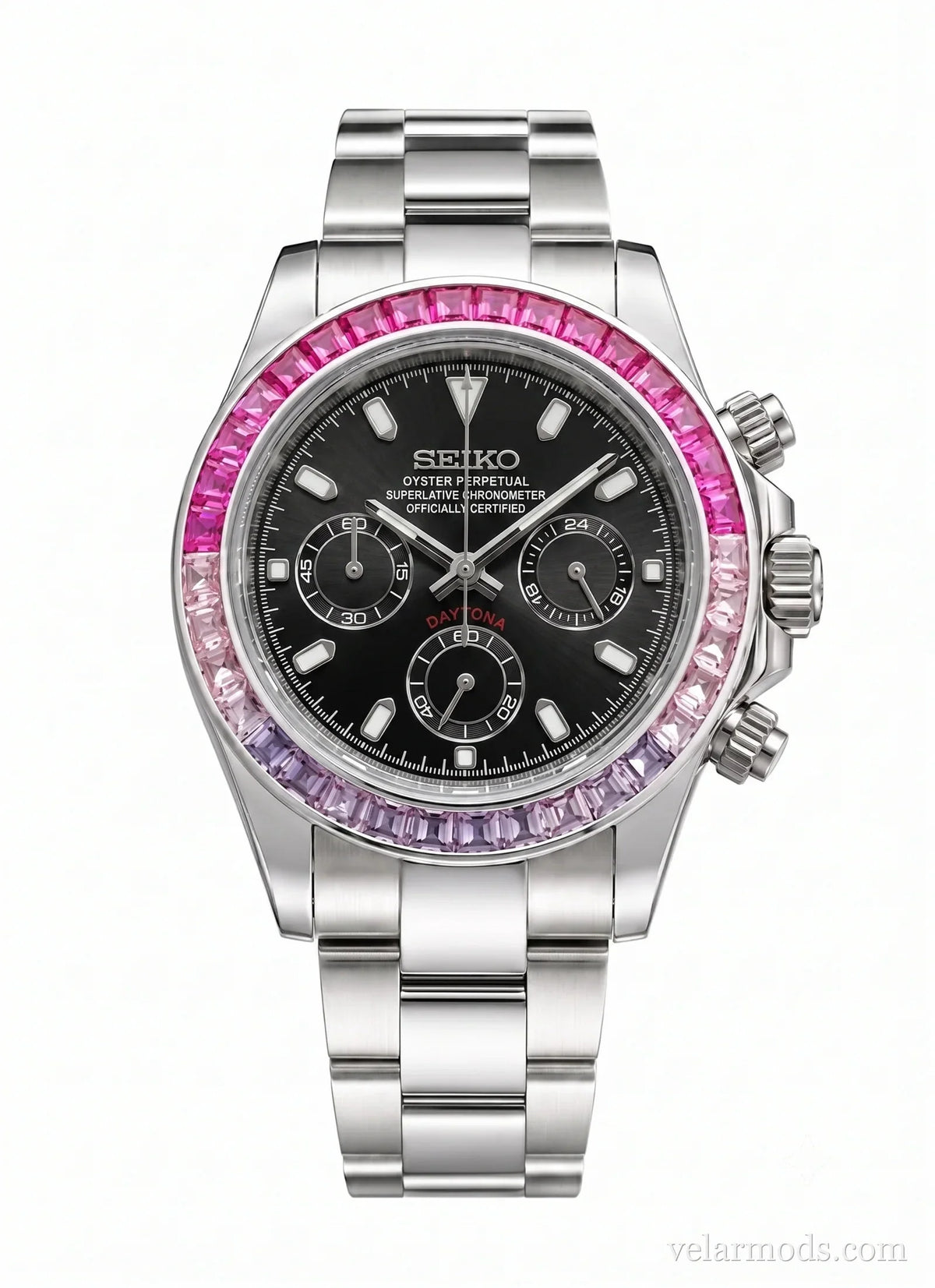 Daytona Rose Violet Fondu — montre mod Velar Mods