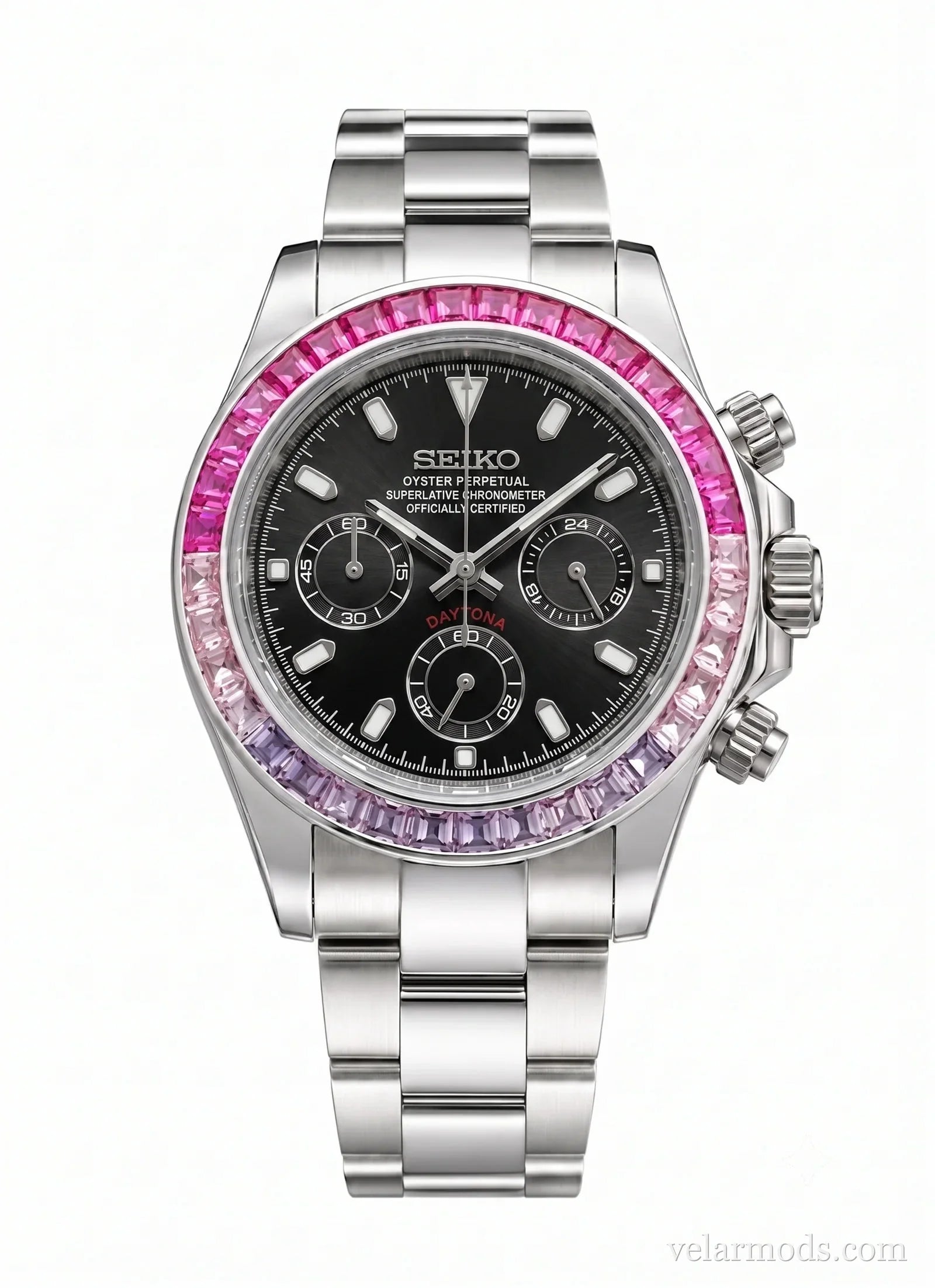 Daytona Rose Violet Fondu — montre mod Velar Mods