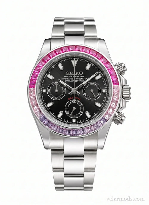Daytona Rose Violet Fondu — montre mod Velar Mods