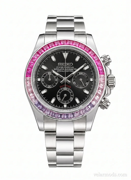 Daytona Rose Violet Fondu — montre mod Velar Mods