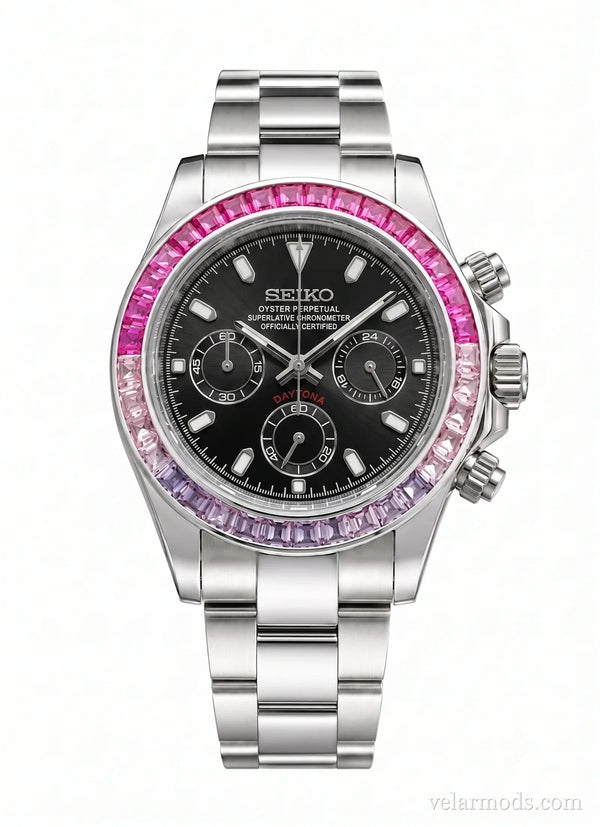 Daytona Rose Violet Fondu — montre mod Velar Mods