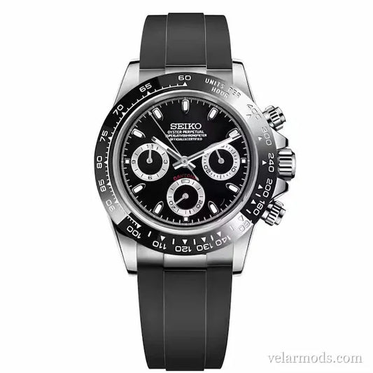 Daytona Black Silver Oysterfex — montre mod Velar Mods