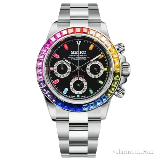 Daytona Rainbow Silver — montre mod Velar Mods