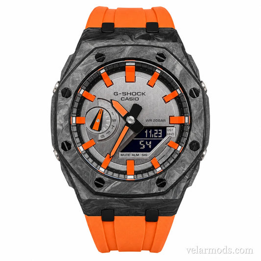 Casio G-Shock Lava Orange — montre mod Velar Mods