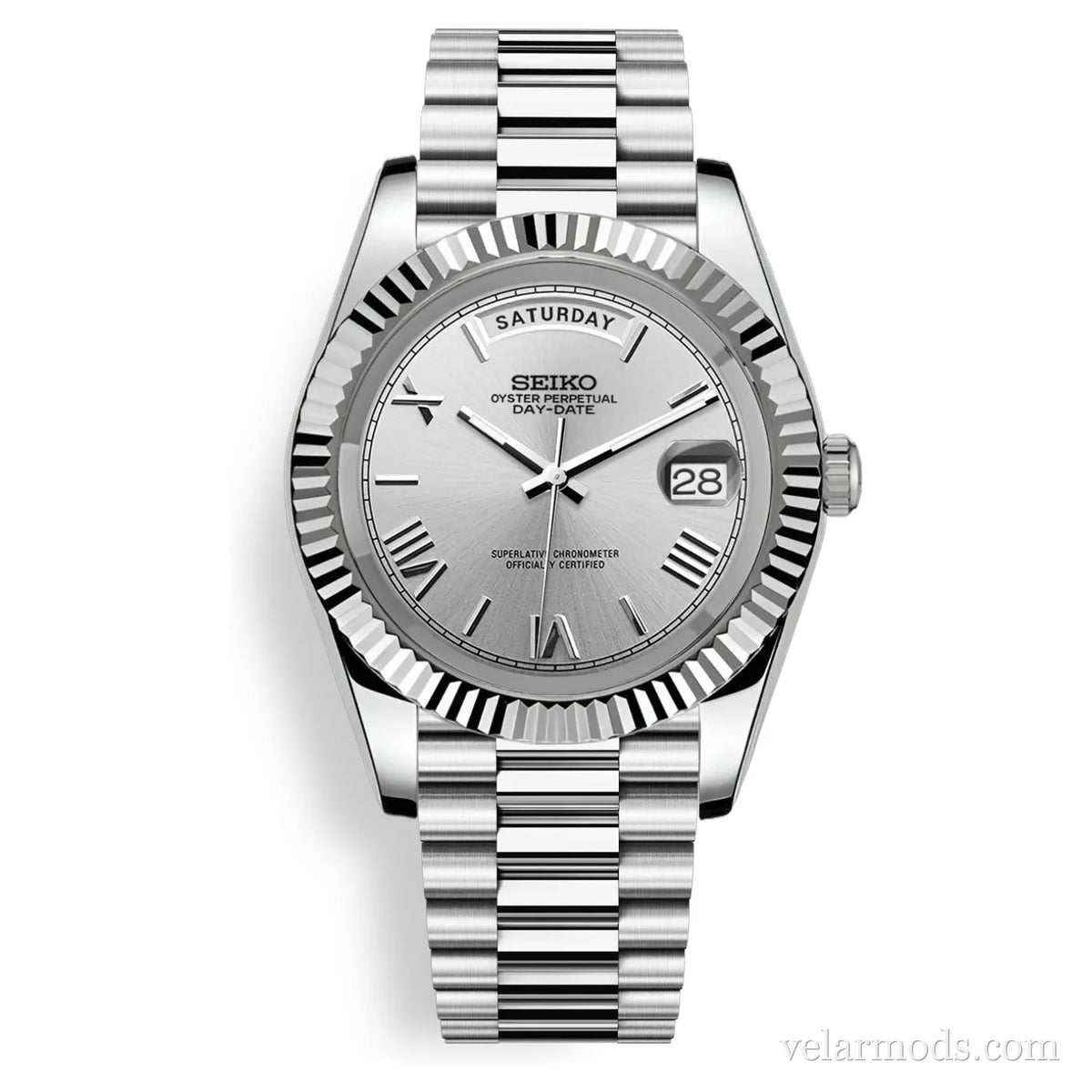 Daydate Silver — montre mod Velar Mods